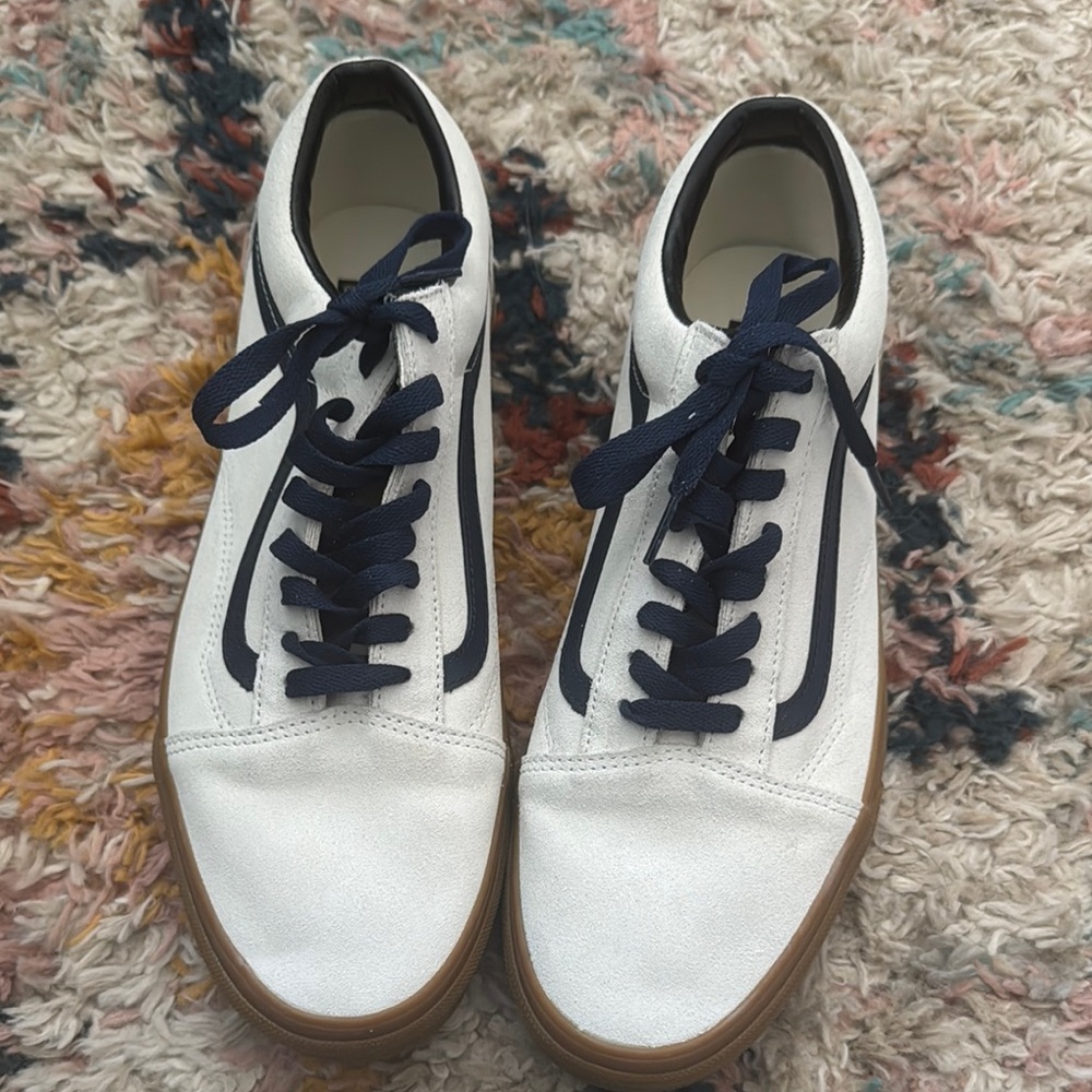 Vans Men's White and Black Sneakers